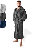 SIEGENTHAL® Herren Bademantel Frottee Velour 100% Baumwolle...