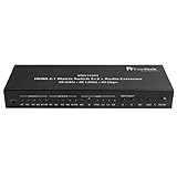 FeinTech VMS14201 HDMI 2.1 Matrix Switch 4x2 Umschalter 4K 120Hz 8K Ultra-HD 4 in 2 Out Audio Extractror ARC Toslink SPDIF Downscaler für Xbox PS5 TV Monitor HDR VRR 40Gbps