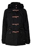 OXMO Brooke Damen Winterparka Parka Mantel Im Dufflecoat Stil mit Kapuze, Größe:L, Farbe:BLACK (799000)