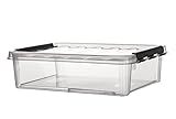 Yiibcio 8L Aufbewahrungsbox mit Deckel Unterbett Box Plastik Kiste 40x30