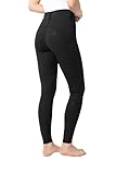 HORZE Damen Reitleggings DEA, Reithose mit Handytasche und Gürtelschlaufen, schwarz, 38