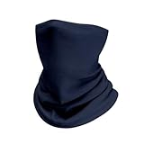 Nanologic Multifunktionstuch Schlauchschal, Bandana Halstuch für Herren Damen, Elastiche Sonnenschutz Atmungsaktiv Winddicht Mundschutz für Motorrad Wandern Radfahren Laufen - Navy Blau