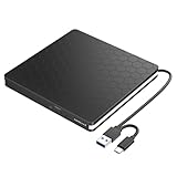 External DVD Drive, Amicool USB 3.0 Type-C CD DVD +/-RW...