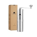 Groenenberg Kaffeemühle manuell I Hochwertiger Coffee Grinder Edelstahl I Espressomühle mit stufenlos einstellbarem Kegelmahlwerk I Kaffeemühle hand