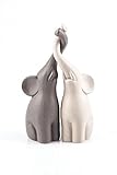 Verliebte Elefanten, Dekofigur, Dekoration im 2er Set, Höhe 25,5 cm
