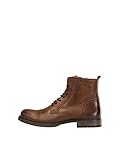 JACK & JONES Herren Jfwrussel Leather Cognac 19 Biker Boots, Cognac, 43 EU