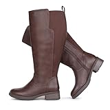 Chicblooms Damen-Stiefel mit weitem Schaft, kniehoch,...