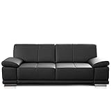 CAVADORE 3-Sitzer Sofa Corianne / Echtledercouch im modernen...