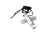 Meinl Percussion Samba Whistle Instrument - Samba Pfeife mit Umhängeband - Musikinstrument - Aluminium, Silber (SW-1)