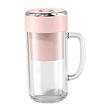 Baoblaze Elektrischer Entsafter-Becher, Mixer in persönlicher Größe, 330 ml, Entsafter-Mixbecher für Reisen, Zuhause, Wassermelone, Grapefruits, Fruchtsaft, Rosa