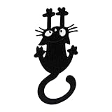 Urbanski Patch süße schwarze Katze kratzt und hält sich...
