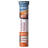 sanotact Energy Drink Brausetabletten Eistee Pfirsich (20 Stück) – Taurin + Koffein + B-Vitamine – Zuckerfrei & Kalorienfrei – Für Energie, Ausdauer & Fokus – Vegan & Laktosefrei