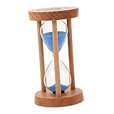 Hemobllo Mini Sanduhr aus Holz Minuten Timer für Dekorative Sanduhr für Badezimmer Hilft Beim Zähneputzen Kreatives Design für Zuhause und Schule