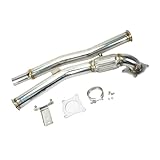 Schalldampf Endrohr Für VW Für Golf MK5 MK6 Für Jetta Für GTI GLI 2.0T TSI Für A3 8P Motor Turbo Silber Edelstahl-Fallrohre Auto-Fallrohr Auspuffblende