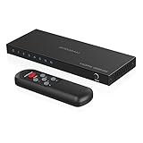 HDMI Switch 4K 60Hz, AVIDGRAM HDMI 2.0 Umschalter 5 in 1 Out, 5 Port HDMI Selector Box with IR Remote Control Support HDCP 2.2 HDR10 3D 18Gbps for Xbox PS4 HDTV Monitor