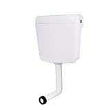 Belvit WC Spülkasten 3-9L - Aufputzspülkasten in Weiß geräuscharm & wassersparend, Wasserkasten Toilette mit Start-Stopp-Funktion, 3-fach Anschluss, Komplettset