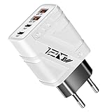 Schnellladeblock - Schnellladegerät -Kit -Adapter | USB C -Ladegerät, Smartphone -Wandladegerät | Mehrzweckkompaktdesign Mit Mehreren Türen Für Reisebelbszubehör