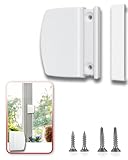 Howdah Balkontürgriff Außen Weiß, Türgriff Balkontür Außen Vielseitiger Kunststoff Türgriff, Terrassentürgriff mit verdeckter Verschraubung incl. Montagematerial