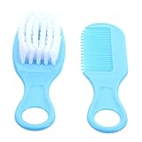 1 Set Säuglingskamm Haarspangen Bürste Haarnadel Haarspangen Babypflegeset Kopfhaarkratzer Massagegerät Massageset Haarkamm Kleinkindanzug Massagekamm Babykamm Blau ifundom