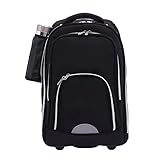 HHEMSTD Rucksack - Schwarz 33 * 25 * 49Cm Trolley Rollenkoffer Koffer Tasche Rolltasche Rucksack Trolly Rollreisetasche De