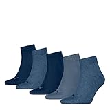 PUMA Unisex Plain Quarter, Denim Blue-New, 39/42 (5er Pack)