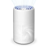 Luftreiniger Allergiker, Mit 3-Stufen-Filtersystem (Vorfilter + HEPA + Aktivkohle) entfernt effektiv Pollen, Tierhaare, Rauch und Haushaltsgerüche. Ideal für Büros, Schlafzimmer (bis 20m²).