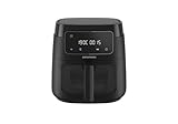 Grundig FRY 7320 Heißluftfritteuse, 7,6 l Kapazität, 1750 W, Touch-Display, großes Sichtfenster, Temperatur- und Zeiteinstellung, Antihaftbeschichtung, spülmaschinengeeigneter Korb, Schwarz
