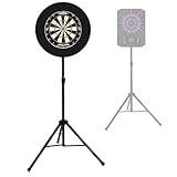 KOTO - Heavy Duty Dartständer, geeignet für Sisal- & elektronische Dartscheiben, zusammenklappbar, höhenverstellbar