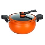 - Antihaftbeschichtete Töpfe | Großes, Tiefes Kochgeschirr Mit Sichtbarem Deckel | Große Und Robuste Küchenutensilien | Induktionstopf Mit Griffen | Für Gasherde, Vitrocerá