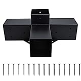 Für 10,2 x 10,2 cm Holzpergola-Halterung und Schrauben-Set, robuste Stahllegierung für den Bau von Metall-Pavillons (A)