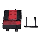 Adfaga Rollbare Kühltasche, großes Fassungsvermögen, isolierte Box auf Rollen mit verstellbarem Griff, für Camping, Picknicks, Reisen, Outdoor-Aktivitäten, Rot, 43 l