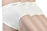 Toker Collection Damenslip Seamless, 3er Pack, Taillenslip ohne Nähte, Elastisch und Weich (DE/NL/SE/PL, Alphanumerisch, L, XXL, Regular, Regular, Champagner)