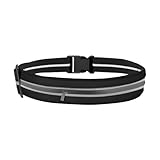 Laufgürtel – Handytasche Joggen & Geldgürtel – Verstellbarer Running Belt und Sportgürtel für Jogging, Fitness und Reisen (Schwarz)