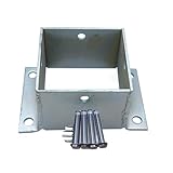 Robuste Metall-Pfostenhülse mit Schrauben für die Installation in Beton, Holzdecks, Pergolen und Briefkästen
