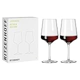 RITZENHOFF 6111005 Rotweinglas 500 ml - Serie Lichtweiss - 2 Stück im Geschenk-Set - stilvoll-modern - Made in Germany