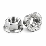 50x Flanschmutter mit Sperrverzahnung M8 - Gezahnte Sechskantmuttern - Bundmuttern - Sperrzahnmuttern - Gewindemutter - rostfrei verzinkt