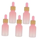 TOGEVAL 5 Stück Tropfflaschen mit Pipette Nachfüllbare Frosted Gradient Fläschchen für Kosmetik Aromatherapie und Hautpflege für Reisen und Beauty Routinen