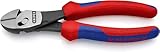 KNIPEX TwinForce Hochleistungs-Seitenschneider mit Mehrkomponenten-Hüllen schwarz atramentiert 180 mm, 73 72 180