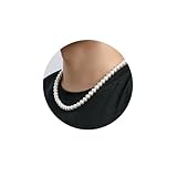 Halora Perlenkette Herren Damen Perlen Choker Kette 45cm...