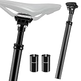 Gefederte Sattelstütze aus Aluminium, Durchmesser 27,2 mm - Länge 350 mm - für E-Bikes, MTBs, Trekkingräder, Citybikes