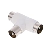 Xinsheinelry 2 Way Für T Splitter Aerial Koaxial Kabel Männlich Zu 2x Weiblichen Steckern Adapte