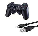 DARLINGTON & Sohns Controller für Playsation 3 PS3 Wireless Gamepad Dual Shock Doppelpack PS-3 mit Ladekabel