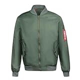 Winterjacken für Herren, Langarm, durchgehender Reißverschluss, Mäntel, Tasche, einfarbig, Thermojacke, weich, leicht, Outwear, Herren, Alltag, Outdoor, Streetwear, Mode, 01 Army Green, L