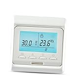 Hemobllo Digitale Bodensteuerung tellerwärmer Thermostat Mobile elektroheizung energiesparend konvektor-heizung mit bodenrollen termostat Fußbodenheizungsregler Programmierbare Steuerung