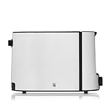 WMF Bueno Pro Toaster 2 Scheiben, Doppelschlitz Toaster Edelstahl mit Brötchenaufsatz, 2 Scheiben, 6 Bräunungsstufen, 870 W, edelstahl matt