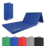 MSPORTS Turnmatte Premium klappbare Weichbodenmatte 190 x 80 x 5 cm Gymnastikmatte Sportmatte für zuhause Kinder Erwachsene (Blau, 190 x 80 x 5 cm)