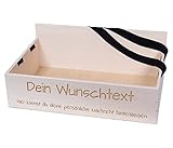 Alsino Bauchladen Holz mit Wunschtext Beschriftung JGA Promotion Events - 40 cm x 26 cm x 10 cm, personalisierbar