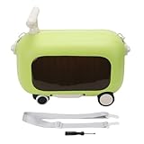 UPALDHOU Multifunktionales Kindergepäck, Mitfahrkoffer mit um 90 Grad Klappbaren Pedalen, Kleinkind-Reisetasche mit Großem Fassungsvermögen, für (Green)