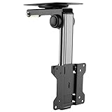 RICOO Monitor & TV Deckenhalterung für Fernseher 13-33 Zoll, Klappbar Schwenkbar Höhenverstellbar, Universal TV Halterung Decke D0111, Fernsehhalterung bis 20 kg mit max. VESA 100x100 mm