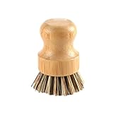 Gemüsebürste,Mushroom Brush, Pilzbürste,Round Wooden Handle Mushroom Brush,for Cleaning Sink Made of Cast Metal, Bathroom,Sink Brush with Hard and Soft Bristles,Brush Cleaner,Sink Brush